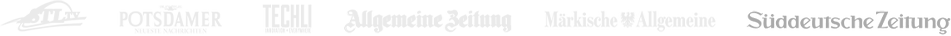 As featured in: STL.tv, Potsdamer Neueste Nachrichten, Techli, Allgemeine Zeitung, Märkische Allgemeine, Süddeutsche Zeitung